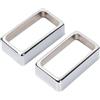 Banworks Open Brass Humbucker Pickup Covers O-Shaped Humbucker Frame Ring per chitarra elettrica Confezione da 2 JT/SYQG-08 Cromato