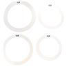 perfk Durevoli 4 Pezzi Set Di Batterie Silenziatore Tone Control Rings DIY Per Drum Player - bianca, 12 '' 13 '' 14 '' 16 ''