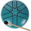 Generico Handpan, Tamburo a Lingua D'acciaio da 4 Pollici, 8 Note, con Libro di Musica, Strumenti a Percussione Rilassanti in Stile Rain Drum, Regalo Musicale per Adulti(Verde,6 pollici 8 note)