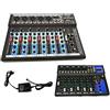 topolenashop Mixer audio professionale 7 canali usb con echo-delay dj karaoke pianobar