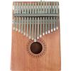 Intirilife Set di pianoforte a 17 tasti Kalimba da pollice in legno di mogano in marrone scuro - Per intrattenere la musica in viaggio o a casa