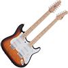 Gear4music Chitarra a doppio manico LA 12/6 corde Sunburst
