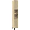 vidaXL Armadietto da Bagno Rovere Sonoma 30x30x190cm Legno Multistrato