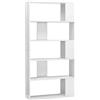 vidaXL Libreria/Divisorio Scaffali Versatile Decorativa Arredo Casa Separè Mensole Libri Espositore Bianco Lucido 80x24x159 cm in Legno Ingegnerizzato