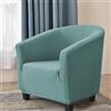 Hearda Copripoltrona 1 Posto, Jacquard Tinta Unita Copripoltrona, Elastico Copri Poltrona con Braccioli, Antiscivolo Cocktail Copri Poltrona, per Soggiorno Camera da Letto Club (Blu Acqua B)