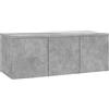 vidaXL Mobile TV Grigio Cemento 80x34x30 cm in Truciolato