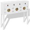 vidaXL Credenza Mobiletto Armadietto Stile Cinese in Legno Massello Bianca