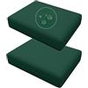 Hiseng 2 Piezas Copriseduta Divano da Giardino Impermeabile Esterno, Fodera per Cuscini del Divano Sostitutivi con Cerniera, Coprisedile per Divano Sedili e Mobili in Rattan (50x45cm,Verde)