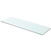 vidaXL Mensola in Vetro Temperato 80x25 cm Trasparente Ripiano Lastra Scaffale