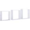 MODULARREDO | INCUBO SLIM Set di 3 Mensole da Muro, Cubi Arredo, Mensole Cubo, Cubi da Parete, 30x30x10cm 27x27x10cm e 24x24x10cm, Bianco - Made in Italy