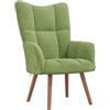vidaXL Sedia Relax Verde Chiaro in Velluto