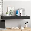 KTHLBRH Mensola a Muro Galleggiante con Cassetto Nero 80x25x8 Centimetri in MDF Verniciato per Oggetti da Collezione e Libri Sistema di Montaggio Invisibile Scaffale Sospeso Resistente