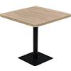 vidaXL Tavolo Bistrot MDF e Acciaio Quadrato 80x80x75 cm Color Rovere