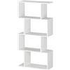 RICOO Libreria scaffale 140 x 70 x 30 cm WM074-WM Scaffalatura con 4 ripiani Bianco opaco
