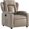 vidaXL Poltrona Reclinabile Cappuccino in Similpelle