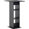 vidaXL Tavolo da Bar con 2 Ripiani Elegante Decorativo Robusto per Interni Sala Cucina Tavolino da Bistrò 60x60x110 cm in Truciolato Nero