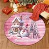 Hearda Natale Tappeto Camera da Letto, Velluto di Cristallo Tappeto Rotondo Salotto a Pelo Corto, Tappeto Cameretta Bambina Rotondo, Tappeto Camera Bambini Moderno (Rosa,120cm)