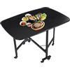 Sengfwin Tavolo da pranzo pieghevole multifunzione, cucina con 6 ruote, 120 x 80 x 75 cm, per piccoli spazi, piccolo tavolo da pranzo allungabile, capacità di carico 100 kg (nero)