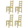 t m c s Tommychairs - Set 4 sedie modello Rustica per cucina bar e sala da pranzo, robusta struttura in legno di faggio levigato, non trattato, 100% naturale e seduta in legno