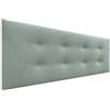DHOME Testata in Similpelle o Tessuto AQUALINE Pro con 2 file di bottoni Testata imbottita Letto di lusso (Tessuto Verde Acqua, 150x50cm (Letti 150/160))