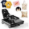otmechl Pressa Di Calore Per Magliette Fai-Da-Te, Pannello Riscaldante Per Grandi Aree 50x40 Cm, Design Allungabile, Per T-Shirt, Banner Tappetino Mouse Cuscino Custodia Cellulare, Rivestimento In Teflon