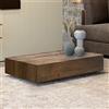 Klaar Design Tavolino Ret, tavolino da salotto, tavolino basso, tavolino da divano cm.90x40x h.18 (Rovere Rustico)