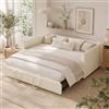 FOERPL Divano letto convertibile 90/180 x 200 cm, Divano-letto 2 posti tessuto in velluto letto singolo estraibile letto matrimoniale telaio del letto estensibile LETTO imbottito Divano-letto 2