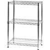 Compribene Scaffale in Filo d'Acciaio Cromato con Tre Ripiani 45 x 60 x 90 cm