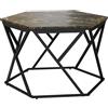 HOMCOM Tavolino da Salotto con Piano in Finto Marmo 81x70x51.2cm Nero