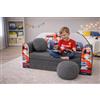 Pro Cosmo Divano letto pieghevole per bambini con funzione letto Perfetto per giocare e dormire - Con materasso, cuscino e pouf sfoderabili - 98x168x59 cm - A22 Grigio/Rosso - Auto di F1