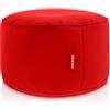 Green Bean© Sgabello a sacco 25x45cm con imbottitura in perle EPS Pouf Cuscino Poggiapiedi per poltrona a sacco Cuscino per pavimento bambini e adulti solleva le gambe siediti Rosso