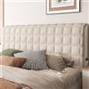 AYUOEODM Copritestata Letto Copertura/Copri Testiere Letto Matrimoniale/Singolo/una Piazza E Mezza Imbottito Colore Tortora,Velluto Elasticizzato Morbido Tessuto Universale ( Color : Brown-2 , Size : 130cm(51.