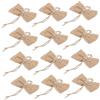 OFFSCH Fiocchi in Lino Rustici per Decorazioni Natalizie e Matrimoni, 12 Pezzi Fatti, Accessori Decorativi per Feste e Regali