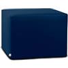 ARKETICOM Dado Pouf Poggiapiedi CUBO Ecopelle Sfoderabile Puff Blu Notte 55 cm