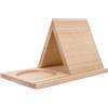 TOGEVAL Libreria per Scrivania in Legno con Struttura Triangolare Multifunzionale, Poggia Libro Integrato e Porta Bicchiere, per Spazi Piccoli e Compatti
