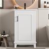 Kelodan 51 x 34 x 83 cm, mobile da pavimento, lavabo, laccato, scaffali regolabili, lavabo in ceramica integrato, adatto per piccoli spazi, bianco