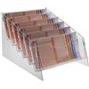 DesignPlex Espositore schedine da banco in plexiglass Trasparente a 6 Tasche - Misure: 24 x 26x H18 cm