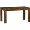 vidaXL Tavolo da pranzo 4 posti, Rettangolare, 140x74,5x76 cm, Legno ingegnerizzato, Finitura rovere fumé, Design robusto, Stile moderno, Arredo sala da pranzo interno