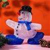 BAKAJI Pupazzo di Neve Forma Acrilica Addobbo Natalizio LED Illuminazione Esterni e Interni Natale Luci da Giardino Oggettistica Decorazioni Festive Natalizie (Pupazzo Neve Blu)