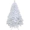 Shatchi - Albero di Natale Artificiale dall'aspetto rigoglioso, con Supporto in Metallo, in PVC, 210 cm, Colore: Nero/Verde/Bianco