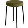 Avalon Sgabello Jolly moderno in velluto per arredo interno dim. 39 x 51cm - Colore Lima