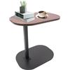 Gaabungky Tavolino a forma di C, piccolo tavolino da salotto, struttura stabile, ergonomico, per soggiorno, studio (marrone noce, 45-80 cm)