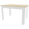 NMK HOME Tavolo da Pranzo 120 x 80 cm - Tavolo da Cucina - Gambe in Legno di Faggio - Resistente e Facile da Pulire