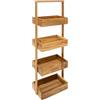 5 five simply smart 5five - scaffale blackacia, 4 livelli, 88x26cm, legno di acacia