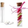 Aurora Store 48 bottigliette in Vetro con Tappo in Sughero Bomboniera per Confetti h. 12 cm diam. 2.5 cm Tipo provetta Matrimonio Battesimo Laurea Nascita Party