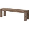 MASSIVMOEBEL24.DE Nature Grey #130 Panca in Legno di sheesham - Oliato/Grigio 140x35x45
