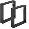LAMO Manufaktur Gambe per tavolino da caffè Simple Massive, profilo 80x20 mm, 40x43 cm (LxA), nero, 2 pz, LTS-01-C-BB-9005