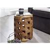 MASSIVMOEBEL24.DE UNIKA #153 Tavolino d´appoggio in radice di Teak - Laccato/Natur 30x30x47