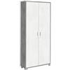 MONDO VIRO Mobile 2 ante in legno con piedini Ilumia armadio cm 83x29 190h (Cemento/Ossido Bianco)