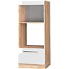 Vicco Mobile cucina microonde Fame-Line, Bianco lucido, 60 cm aperto, per la combinazione con altri moduli della serie Fame-Line